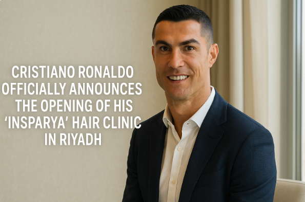 Cristiano Ronaldo officially announces the opening of his “Insparya” hair clinic in Riyadh